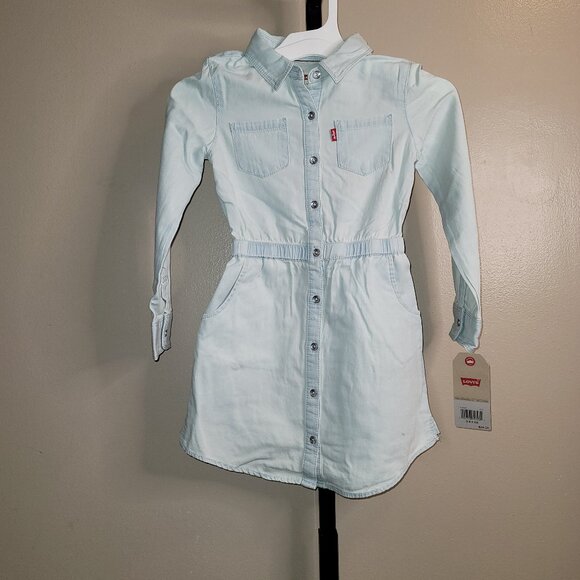 Levi Girl Chambray Dre- Pearl Blue - Picture 1 of 2